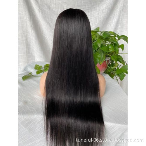 Tuneful 100% human hair lace wig  raw cuticle aligned hair from indian HD lace frontal wig for black women